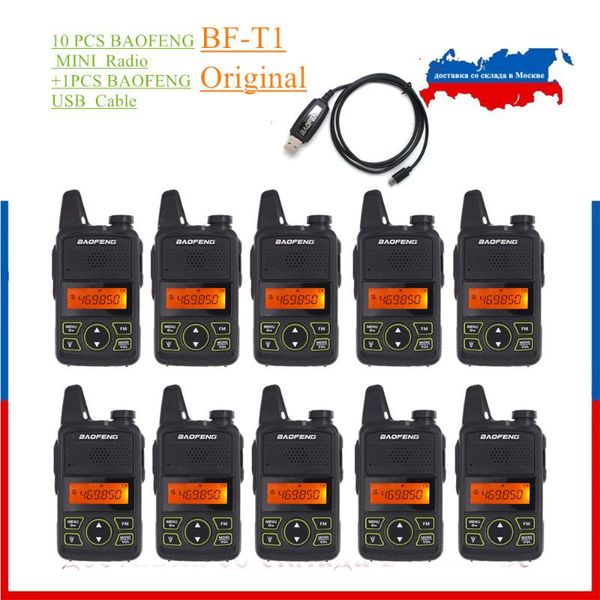 walkie talkie 10pcs baofeng bf-t1 mini portable two way radio t1 uhf 400-470mhz handheld cb ham toy radio+1pcs usb cable as gift
walkie talkie 10pcs baofeng bf-t1 mini portable two way radio t1 uhf 400-470mhz handheld cb ham toy radio+1pcs usb cable as gift