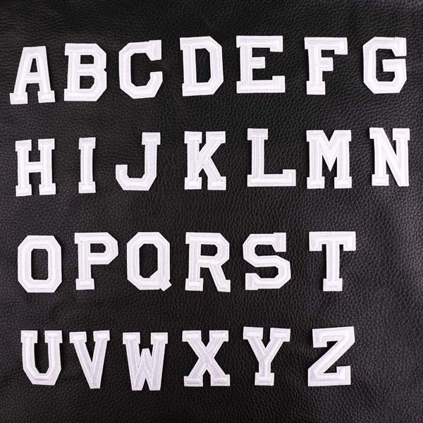 white letter alphabet embroidery patch heat transfers iron sew on patches for diy t-shirt stickers decorative appliques 47277
white letter alphabet embroidery patch heat transfers iron sew on patches for diy t-shirt stickers decorative appliques 47277