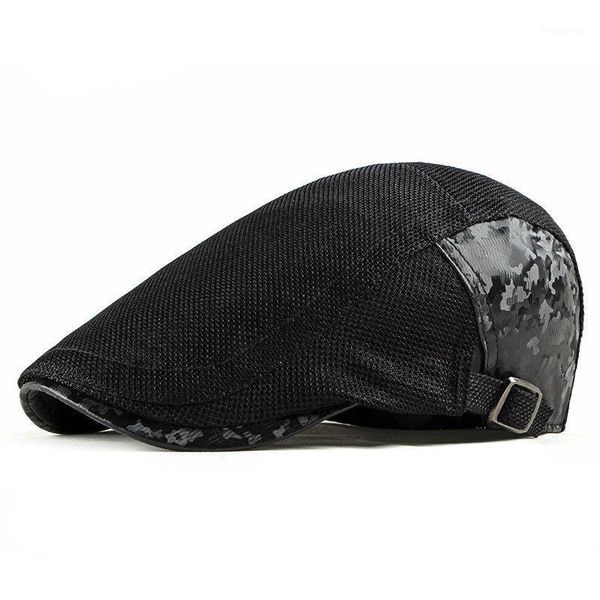 spring summer solid color mesh newsboy caps men cotton flat peaked cap women painter beret hats 151, Blue;gray
spring summer solid color mesh newsboy caps men cotton flat peaked cap women painter beret hats 151, Blue;gray