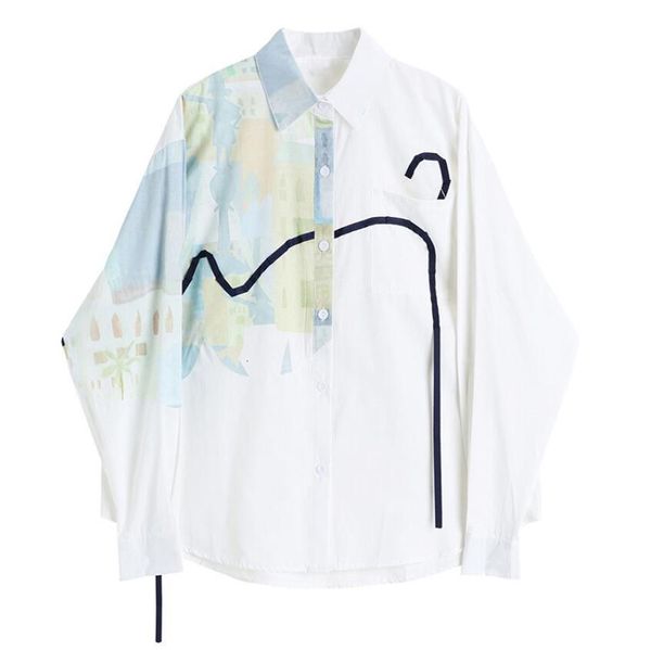 women big standard printing blouse new lapel long sleeve trim shirt fashion adjustment spring tide fall 2021 female p2327 qfsv, White
women big standard printing blouse new lapel long sleeve trim shirt fashion adjustment spring tide fall 2021 female p2327 qfsv, White