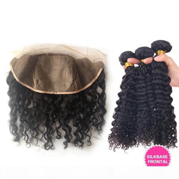 virgin brazilian deep curly hair wefts with silk base frontal 4pcs lot curly weaves with silk lace frontals 3bundles with frontals, Black
virgin brazilian deep curly hair wefts with silk base frontal 4pcs lot curly weaves with silk lace frontals 3bundles with frontals, Black