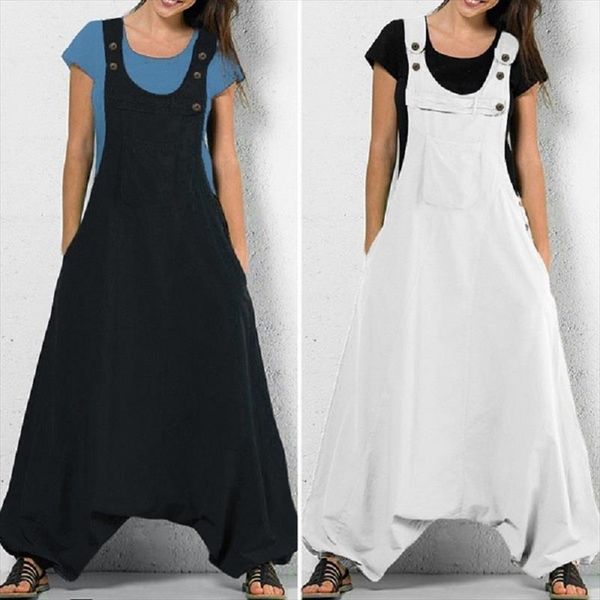 coldker fashion womens halter jumpsuit sleeveless harem pants side pocket loose workwear long jumpsuit casual cloth female, Black;white
coldker fashion womens halter jumpsuit sleeveless harem pants side pocket loose workwear long jumpsuit casual cloth female, Black;white