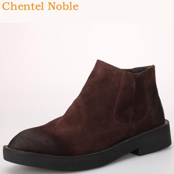 brand suede leather ankle boots men round toe slip-on flats shoes men booties retro black brown gray shoes 37-44 size
brand suede leather ankle boots men round toe slip-on flats shoes men booties retro black brown gray shoes 37-44 size
