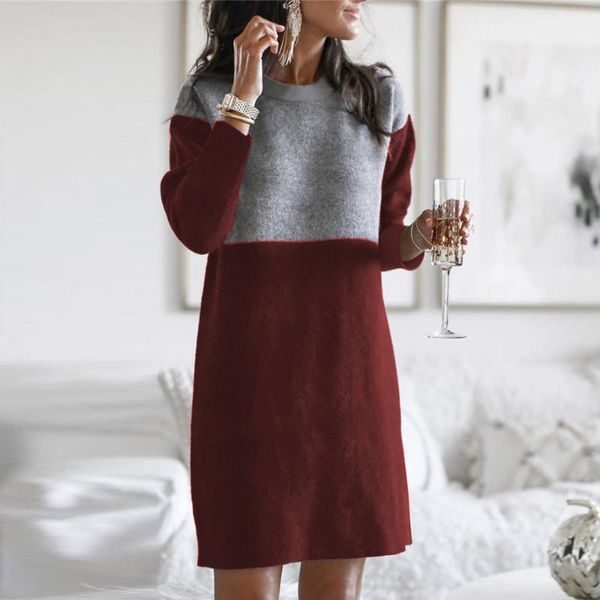 casual dresses patchwork dress pullover jumper sweatshirt o-neck baggy winter, Black;gray
casual dresses patchwork dress pullover jumper sweatshirt o-neck baggy winter, Black;gray
