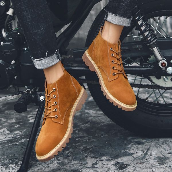 men fashion pig skin casual boots masculino breathable mid-high retro working shoe male lace-up comfy leisure tooling ankle boot, Black
men fashion pig skin casual boots masculino breathable mid-high retro working shoe male lace-up comfy leisure tooling ankle boot, Black