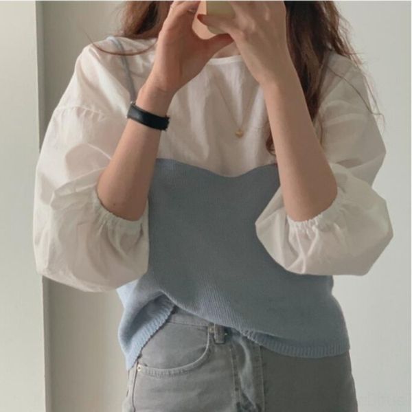 oz6pj round new with round neck mid-sleeve with blue lace-up vest shirt knitted camisole 19032 2020 summer summer 2020 neck mid-sleeve new b, Gray
oz6pj round new with round neck mid-sleeve with blue lace-up vest shirt knitted camisole 19032 2020 summer summer 2020 neck mid-sleeve new b, Gray