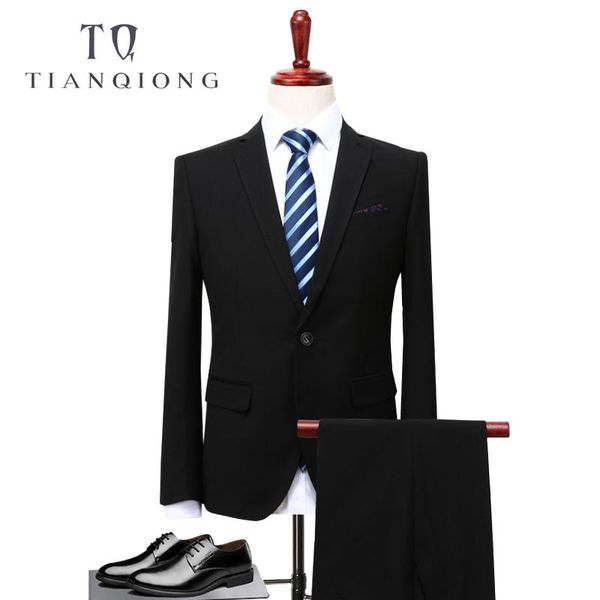 tian qiong 2 piece suits men korean latest coat pant designs black mens suit autumn winter thick slim fit wedding dress tuxedos, White;black
tian qiong 2 piece suits men korean latest coat pant designs black mens suit autumn winter thick slim fit wedding dress tuxedos, White;black