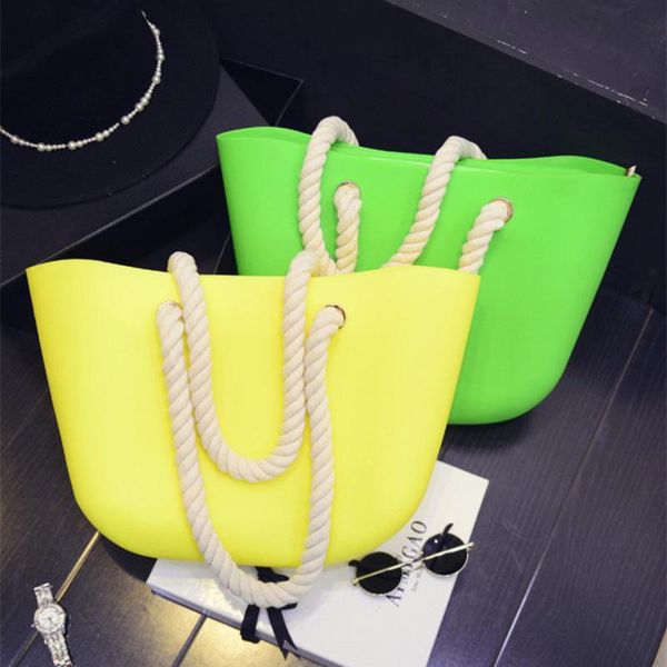 new silica gel women bag sugar color on holiday shoulder handbags fashion silica gel women bags jelly bag