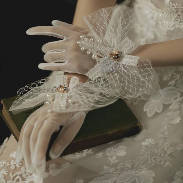 elegant women's lace bow bride gloves ladies short girls gauze gloves party cosplay accessories transparent fishnet gloves h jllnxg, White
elegant women's lace bow bride gloves ladies short girls gauze gloves party cosplay accessories transparent fishnet gloves h jllnxg, White