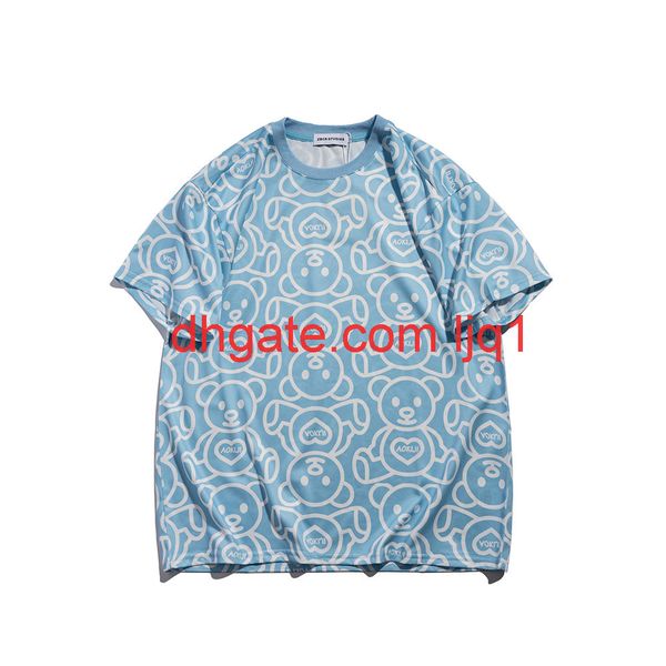 cartoon bear full print short sleeve t-shirt men's fashion brand round neck 5-sleeve harajuku fashion loose half sleeve, White;black
cartoon bear full print short sleeve t-shirt men's fashion brand round neck 5-sleeve harajuku fashion loose half sleeve, White;black