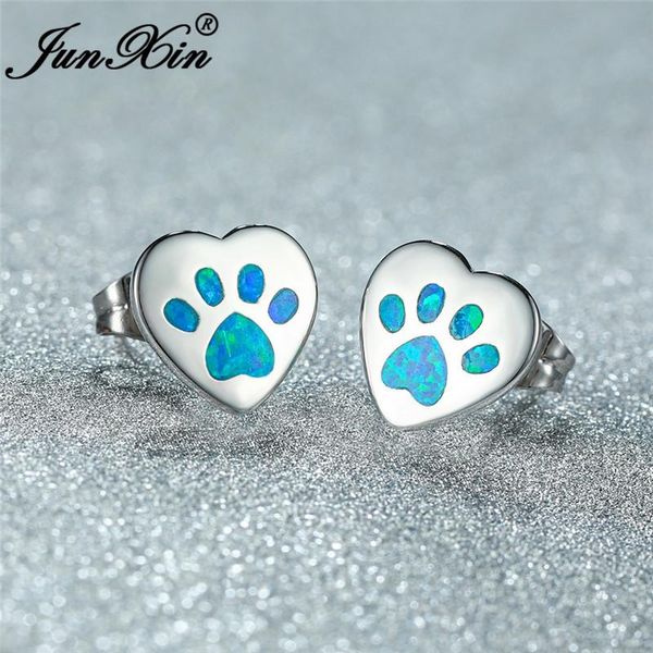 stud blue white fire opal animal bear cat dog earrings for women men gold rose heart wedding jewelry cz, Golden;silver
stud blue white fire opal animal bear cat dog earrings for women men gold rose heart wedding jewelry cz, Golden;silver