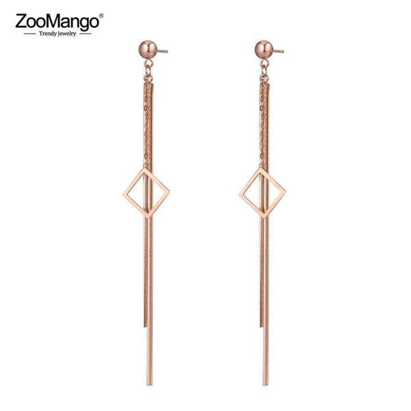 dangle & chandelier zoomango fashion stainless steel long tassel earrings jewelry rose gold double chain square for women ze19134, Silver
dangle & chandelier zoomango fashion stainless steel long tassel earrings jewelry rose gold double chain square for women ze19134, Silver