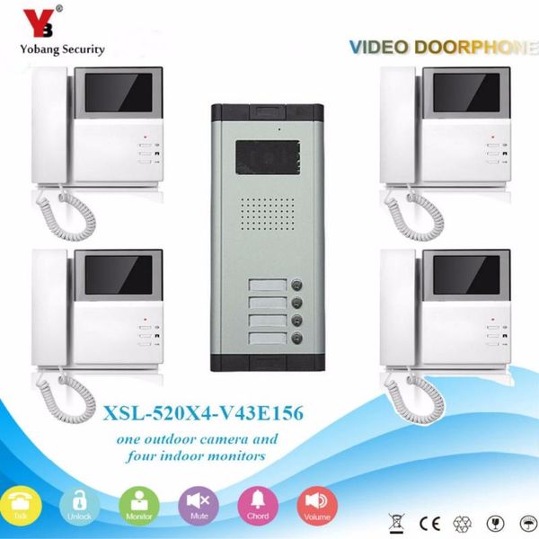video door phones yobangsecurity intercom 4.3 inch color lcd phone doorbell camera monitor entry system for 4 unit apartment
video door phones yobangsecurity intercom 4.3 inch color lcd phone doorbell camera monitor entry system for 4 unit apartment