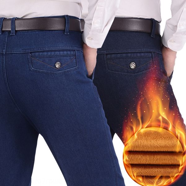 men's straight tube thickened and jeans plush jeans in autumn and winter comfortable denim trousers elastic high waisted labor insuranc, Blue
men's straight tube thickened and jeans plush jeans in autumn and winter comfortable denim trousers elastic high waisted labor insuranc, Blue