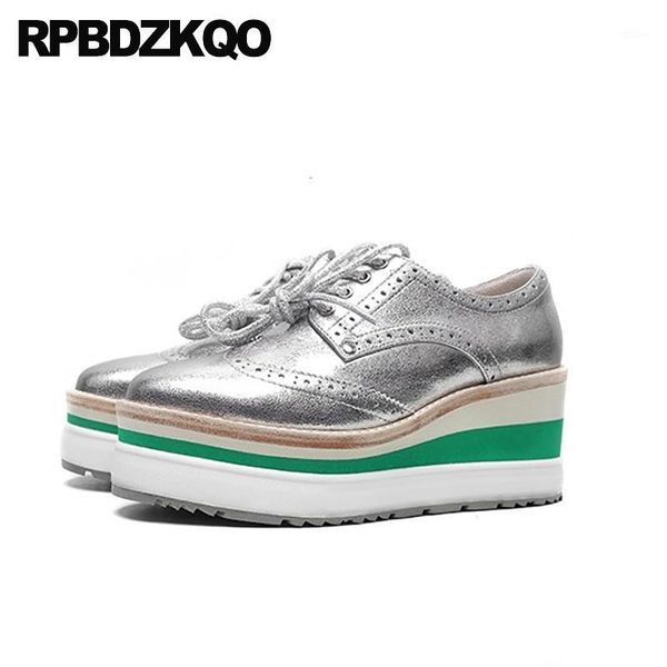 brogue chic size 33 lace up wedge genuine leather round toe high heels quality metallic silver platform women shoes pumps 3 inch1, Black
brogue chic size 33 lace up wedge genuine leather round toe high heels quality metallic silver platform women shoes pumps 3 inch1, Black