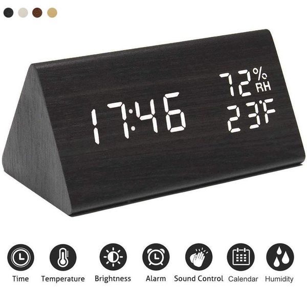 desk & table clocks intelligent led digital clock wood usb alarm sound control electronic humidity temperature display desktop
desk & table clocks intelligent led digital clock wood usb alarm sound control electronic humidity temperature display desktop