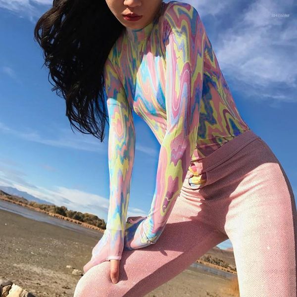 summer women's girl retro heart color fantasy print long sleeve mesh round collar one piece colorful bodysuit1, Black;white
summer women's girl retro heart color fantasy print long sleeve mesh round collar one piece colorful bodysuit1, Black;white