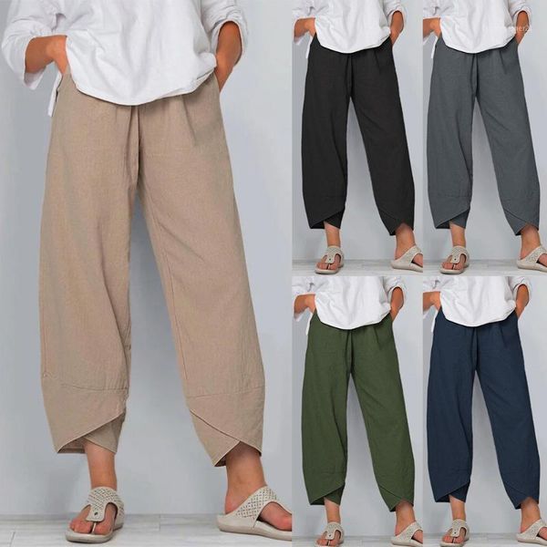 women's pants & capris vintage linen women's summer trousers casual elastic waist asymmetrical pantalon female cropped oversized1, Black;white
women's pants & capris vintage linen women's summer trousers casual elastic waist asymmetrical pantalon female cropped oversized1, Black;white