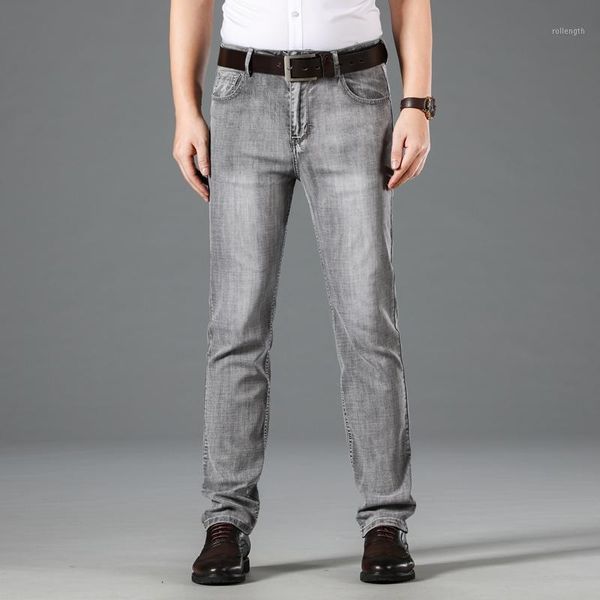 2020 autumn new smoky gray advanced stretch men's jeans business casual cotton regular fit denim pants male brand trousers1, Blue
2020 autumn new smoky gray advanced stretch men's jeans business casual cotton regular fit denim pants male brand trousers1, Blue