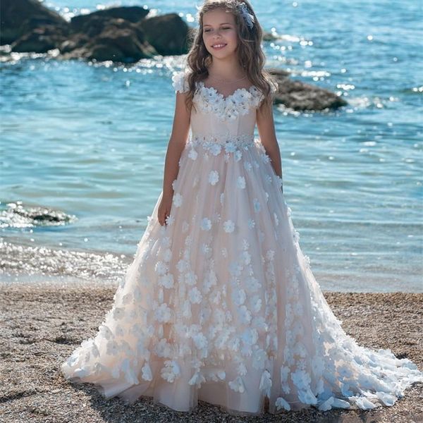 a line scoop ivory flower girl dresses floor length flower belt girl dresses for wedding pageant dresses first communion, White;blue
a line scoop ivory flower girl dresses floor length flower belt girl dresses for wedding pageant dresses first communion, White;blue