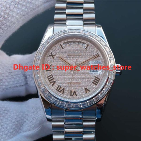 n 218399 41mm montre de luxe diamond watch mens watch 3255 automatic mechanical movement steel watch 200m waterproof, Slivery;brown
n 218399 41mm montre de luxe diamond watch mens watch 3255 automatic mechanical movement steel watch 200m waterproof, Slivery;brown