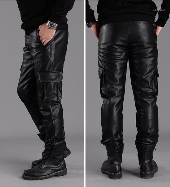 european and american fashion motorcycle leather pants men plus velvet thickened 2020 new suede loose men's leather pants1, Black
european and american fashion motorcycle leather pants men plus velvet thickened 2020 new suede loose men's leather pants1, Black