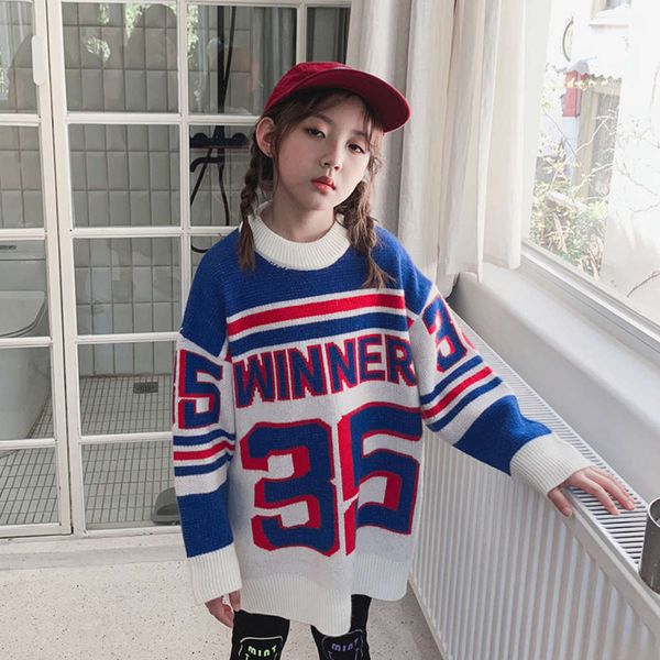 huzhou autumn and winter zhili 2020 new children's woolen drs fashion foreign sle girl's middle long letter sweater 8vo7, Blue
huzhou autumn and winter zhili 2020 new children's woolen drs fashion foreign sle girl's middle long letter sweater 8vo7, Blue
