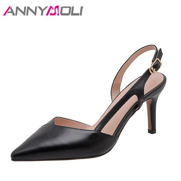 dress shoes annymoli real leather high heels woman slingbacks pointed toe pumps buckle stiletto heel female footwear beige 33-40, Black
dress shoes annymoli real leather high heels woman slingbacks pointed toe pumps buckle stiletto heel female footwear beige 33-40, Black