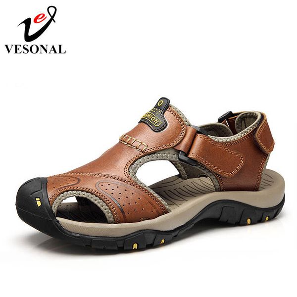 vesonal brand genuine leather summer soft male sandals shoes for men breathable light beach casual quality walking sandal 2018 t200420, Black
vesonal brand genuine leather summer soft male sandals shoes for men breathable light beach casual quality walking sandal 2018 t200420, Black