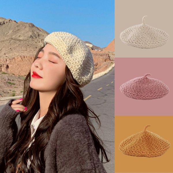 beret women's british retro autumn and winter korean fashion japanese autumn knitted wool octagonal bud hat, Blue;gray
beret women's british retro autumn and winter korean fashion japanese autumn knitted wool octagonal bud hat, Blue;gray