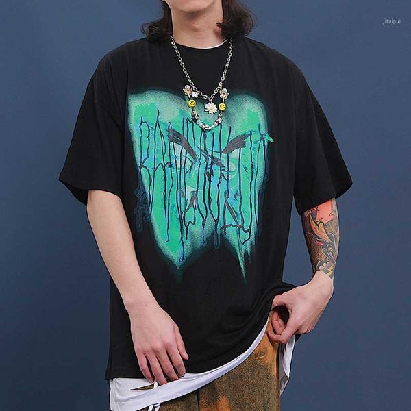ewq / men's wear streetwear printting t-shirt for male 2020 new oversize butterfly tee fashion loose short sleeve 9y23371, White;black
ewq / men's wear streetwear printting t-shirt for male 2020 new oversize butterfly tee fashion loose short sleeve 9y23371, White;black