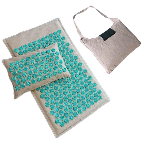 back massager mat pillow set acupressure mats yoga mat relieve back, neck and sciatic pain
back massager mat pillow set acupressure mats yoga mat relieve back, neck and sciatic pain