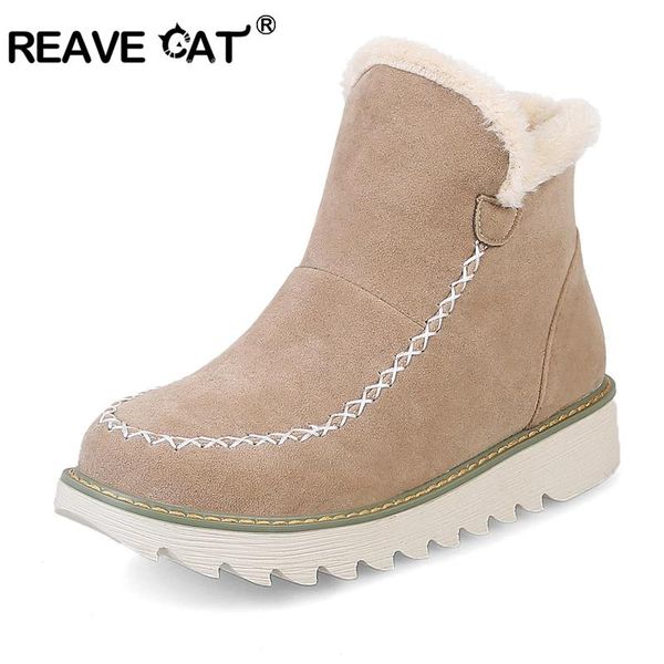 reave cat large size 43 ankle boots flat heel shoes woman add warm fur platform winter boots woman snow plush botas a1007, Black
reave cat large size 43 ankle boots flat heel shoes woman add warm fur platform winter boots woman snow plush botas a1007, Black