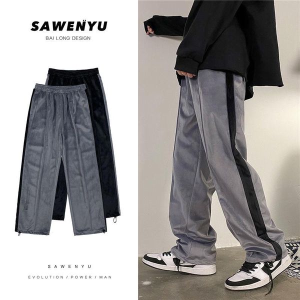 men's pants winter plus velvet sweatpants warm fashion casual men streetwear loose hip-hop straight wide-leg mens joggers, Black
men's pants winter plus velvet sweatpants warm fashion casual men streetwear loose hip-hop straight wide-leg mens joggers, Black