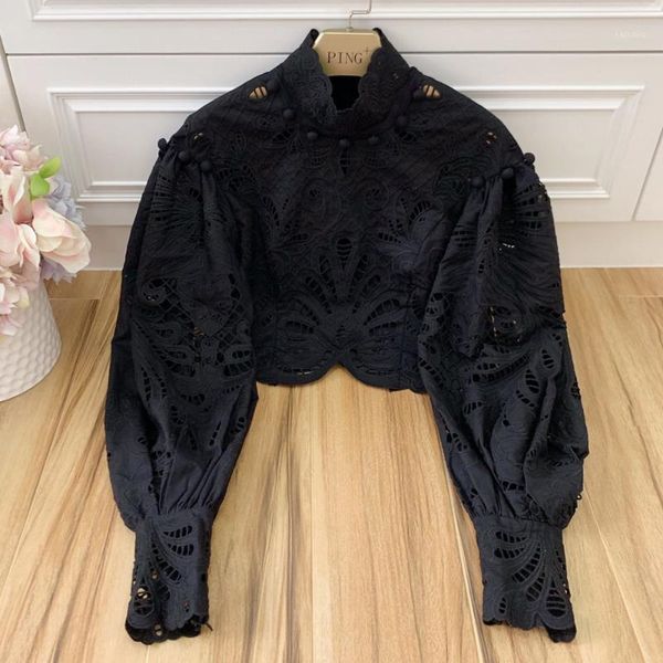 red roosarosee designer spring summer 2020 women linen blouse vintage stand hollow out floral embroidery fashion black shirt, White
red roosarosee designer spring summer 2020 women linen blouse vintage stand hollow out floral embroidery fashion black shirt, White