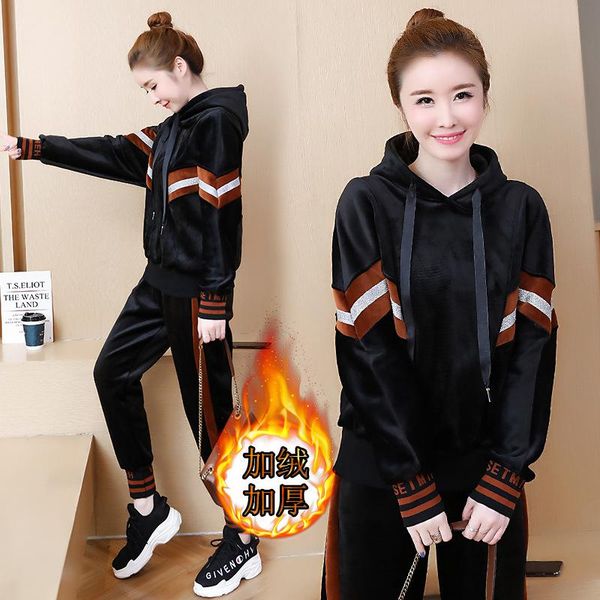 plus size winter women sportswear tracksuit thick velvet warm hoodie sweater+pant running jogger fitness casual set sport suit, Black;blue
plus size winter women sportswear tracksuit thick velvet warm hoodie sweater+pant running jogger fitness casual set sport suit, Black;blue