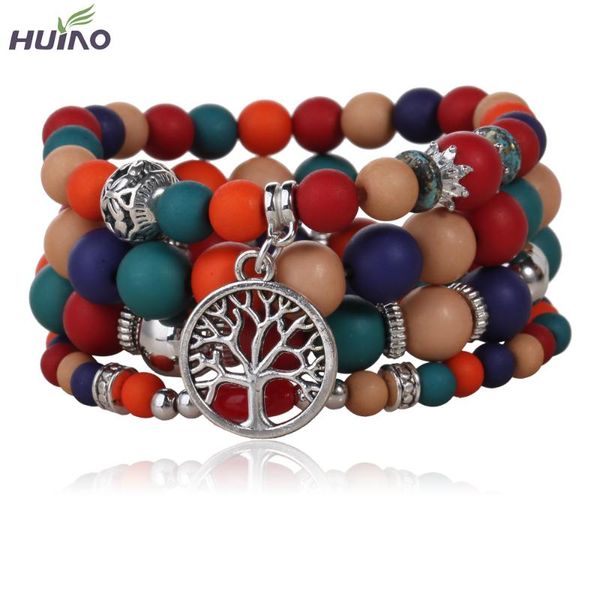 link, chain bohemia couple women bracelet multilayer beads natural stone dangle tree resin mujer yoga jewelry pendant, Black
link, chain bohemia couple women bracelet multilayer beads natural stone dangle tree resin mujer yoga jewelry pendant, Black