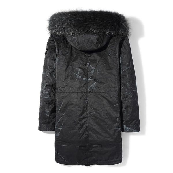 men's leather & faux natural coat winter jacket real raccoon fur collar warm parka men clothes winterjas heren p18033 my776, Black
men's leather & faux natural coat winter jacket real raccoon fur collar warm parka men clothes winterjas heren p18033 my776, Black