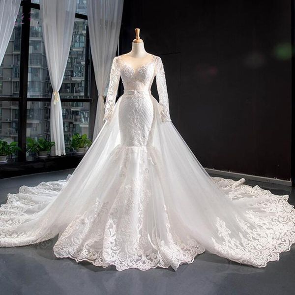 party dresses long sleeve of 2 in 1 wedding dress corset back gorgeous bride princess gown vestido de noiva custom made, White;black
party dresses long sleeve of 2 in 1 wedding dress corset back gorgeous bride princess gown vestido de noiva custom made, White;black