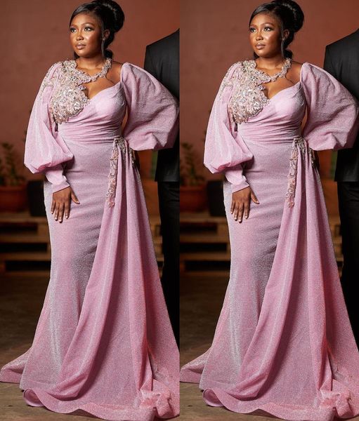 2022 plus size arabic aso ebi pink sparkly mermaid prom dresses beaded crystals evening formal party second reception birthday engagement go, Black
2022 plus size arabic aso ebi pink sparkly mermaid prom dresses beaded crystals evening formal party second reception birthday engagement go, Black