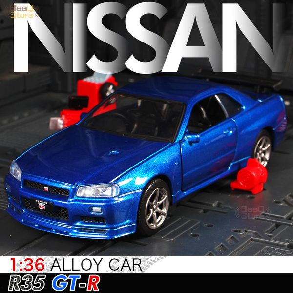 1:36 alloy gtr vehicle nissan gt-r r34 sports car simulated 1/36 pull back metal production model collection display
1:36 alloy gtr vehicle nissan gt-r r34 sports car simulated 1/36 pull back metal production model collection display