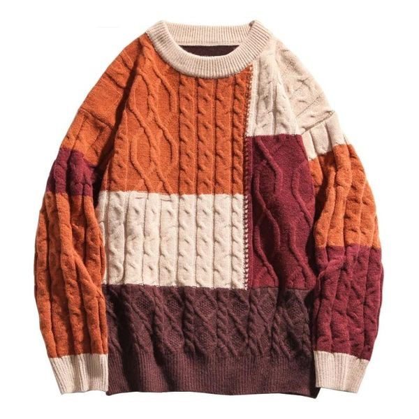 men's sweaters harajuku pullover knitwear sweater streetwear knitted color block patchwork men women hip hop casual fashion male, White;black
men's sweaters harajuku pullover knitwear sweater streetwear knitted color block patchwork men women hip hop casual fashion male, White;black