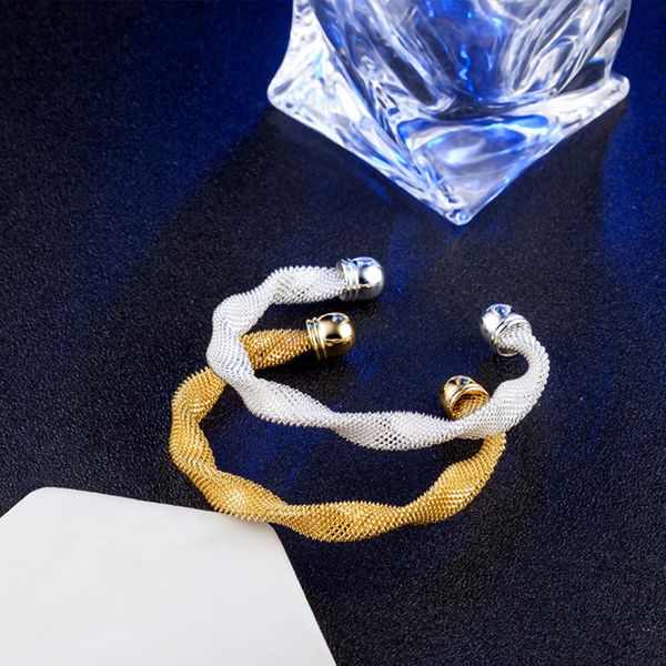 10pcs/lot gift factory price 925 silver charm bangle simple idea mesh 18k gold bracelet fashion jewelry 1832, Black
10pcs/lot gift factory price 925 silver charm bangle simple idea mesh 18k gold bracelet fashion jewelry 1832, Black