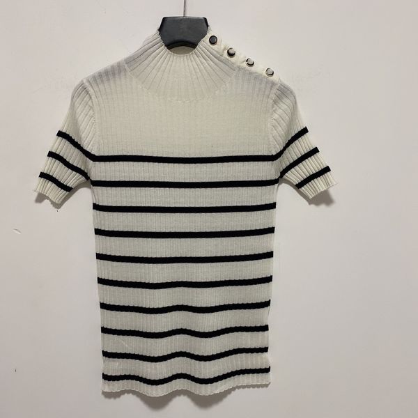 2021 milan runway sweater o neck short sleeve women's sweaters high end jacquard pullover women designer sweater 1227-6, White;black
2021 milan runway sweater o neck short sleeve women's sweaters high end jacquard pullover women designer sweater 1227-6, White;black