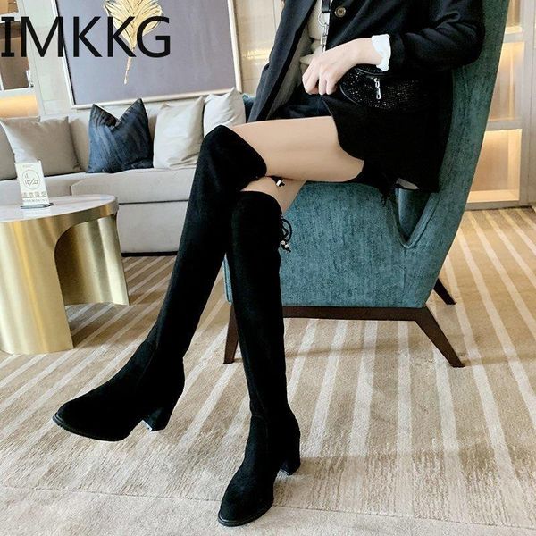 boots autumn women fashion stretch long woman faux suede square head chunky heel knee-high winter, Black
boots autumn women fashion stretch long woman faux suede square head chunky heel knee-high winter, Black