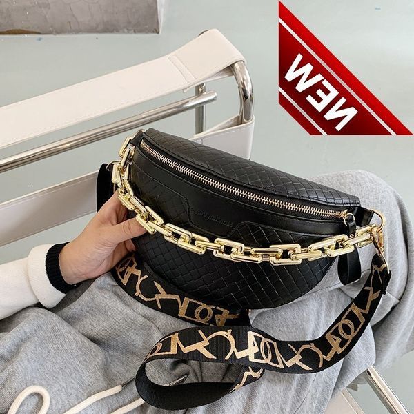thick chain women's fanny pack plaid leather waist shoulder crossbody chest s luxury designer handbags female belt bag
thick chain women's fanny pack plaid leather waist shoulder crossbody chest s luxury designer handbags female belt bag
