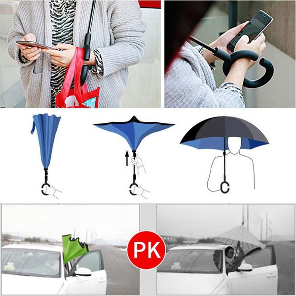 windproof reverse folding umbrella man women sun rain car inverted c handle umbrellas double layer uv self stand parapluie bbyhcv
windproof reverse folding umbrella man women sun rain car inverted c handle umbrellas double layer uv self stand parapluie bbyhcv