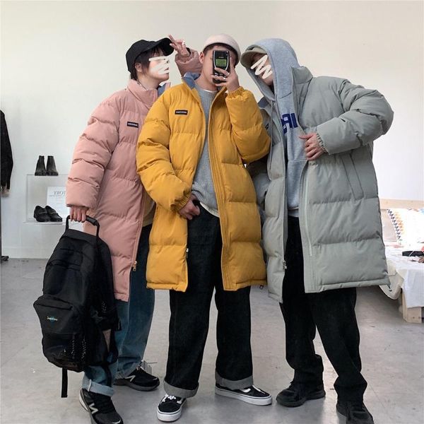 men's casual long parkas 2020 winter men warm streetwear winter coat woman thicken zipper fashion printed clothing, Black 
men's casual long parkas 2020 winter men warm streetwear winter coat woman thicken zipper fashion printed clothing, Black