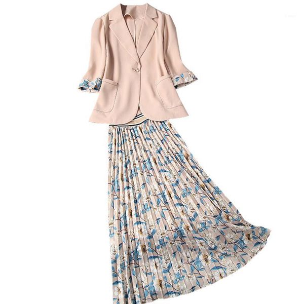 two piece dress 2021 arrival fashion women set 2pcs suit and pleated skirt office laday pink black floral printed s~xl1, White
two piece dress 2021 arrival fashion women set 2pcs suit and pleated skirt office laday pink black floral printed s~xl1, White