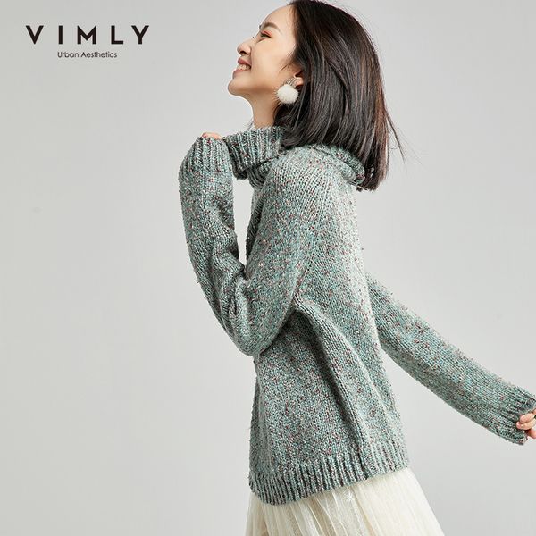 vimly autumn winter women turtleneck sweater fashion multicolor loose thick warm casual female knitted pullovers f5258 lj201126, White;black
vimly autumn winter women turtleneck sweater fashion multicolor loose thick warm casual female knitted pullovers f5258 lj201126, White;black